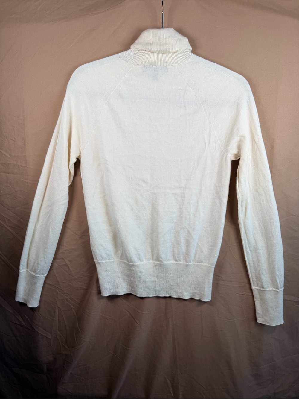 Banana Republic 100% Merino Wool Ivory Turtleneck Sweater Small
